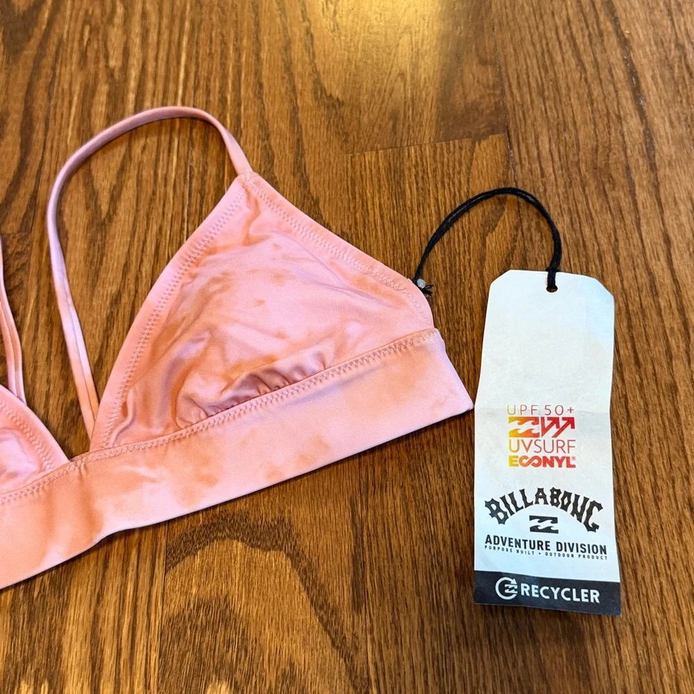 Billabong A/Div banded triangle swim bikini top Size 8 NWT